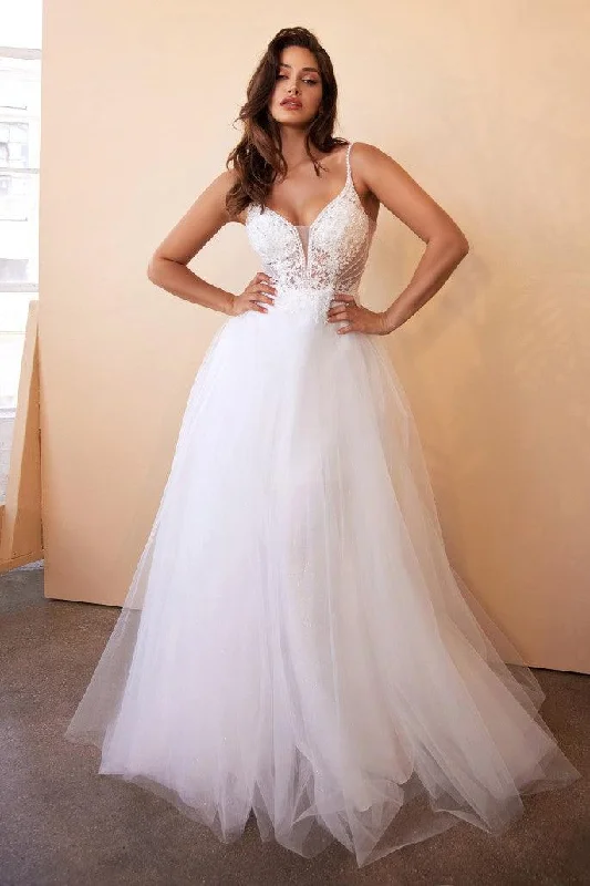 Maternity dress for a brunch with friends Cinderella Divine CD0195W Sleeveless Tulle A-Line Wedding Gown Maternity dress for a brunch with friends Cinderella Divine CD0195W Sleeveless Tulle A-Line Wedding Gown