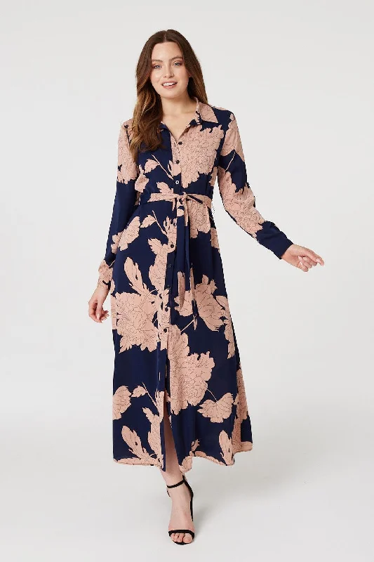 Maxi dresses with a halter neck for a stylish and sophisticated choiceMonochrome Floral Shirt Dress Maxi dresses with a halter neck for a stylish and sophisticated choiceMonochrome Floral Shirt Dress