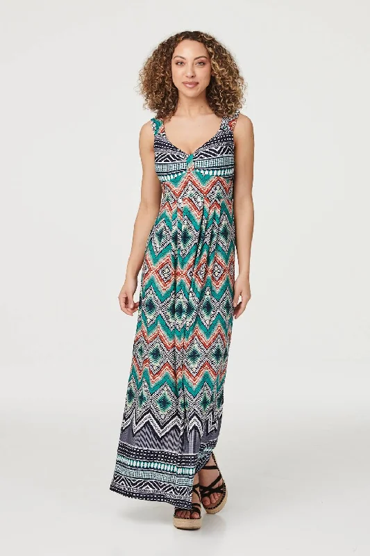 Maxi dresses with a criss - cross back for a flirty and unique detailTie Dye Print A-Line Maxi Dress Maxi dresses with a criss - cross back for a flirty and unique detailTie Dye Print A-Line Maxi Dress