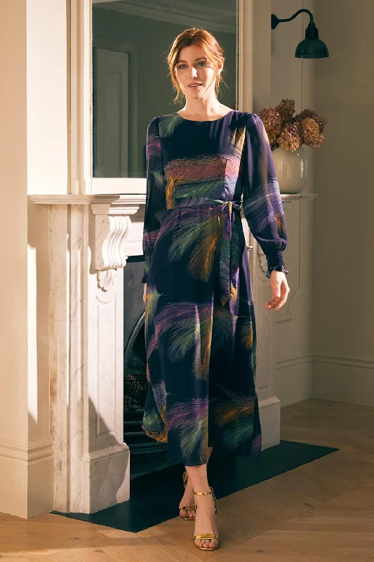 Maxi dresses with pocket details for added functionalityPrinted Long Sleeve Midi Dress Maxi dresses with pocket details for added functionalityPrinted Long Sleeve Midi Dress