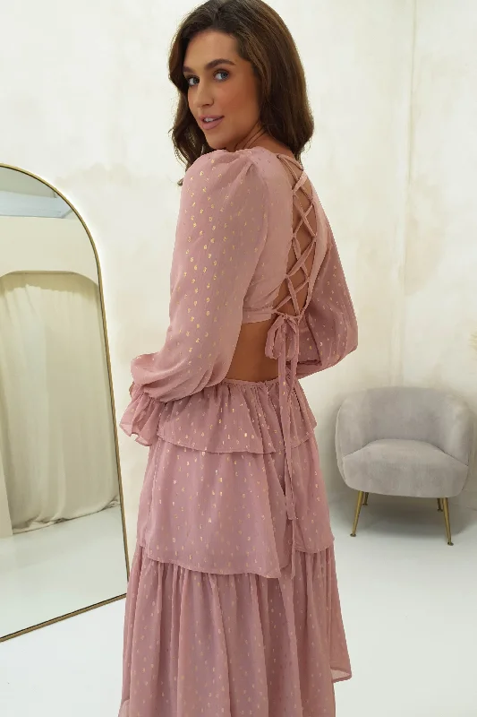 Floral print maxi dresses for summer garden partiesDeola Chiffon Maxi Dress | Dusty Pink Floral print maxi dresses for summer garden partiesDeola Chiffon Maxi Dress | Dusty Pink