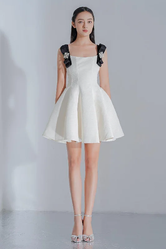 Mini dresses with mesh panels for a sexy and trendy lookDarcy Fit and Flare Sleeveless Jacquard Mini Dress