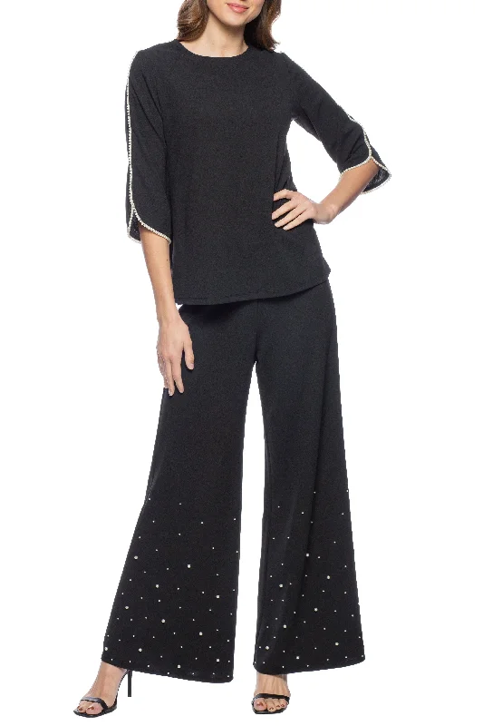 Sleeveless bodycon dress for summer partiesMarina Embellished Sleeve Crepe Top with Straight Leg Pant Set Sleeveless bodycon dress for summer partiesMarina Embellished Sleeve Crepe Top with Straight Leg Pant Set