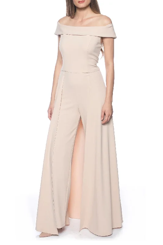 Bodycon dress with a patchwork pattern​Marina  Off Shoulder Walk Through Jumpsuit