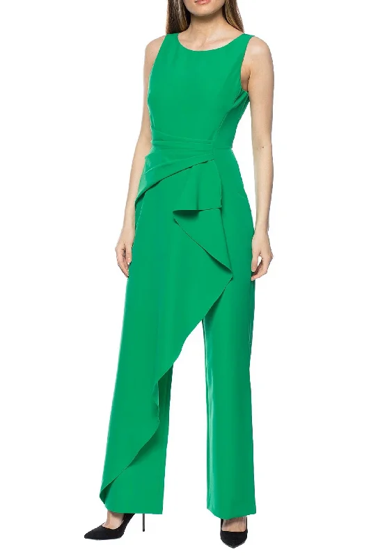 Bodycon dress made of jersey for a casual look​Marina  Sleeveless Cascade Front Drape Jumpsuit